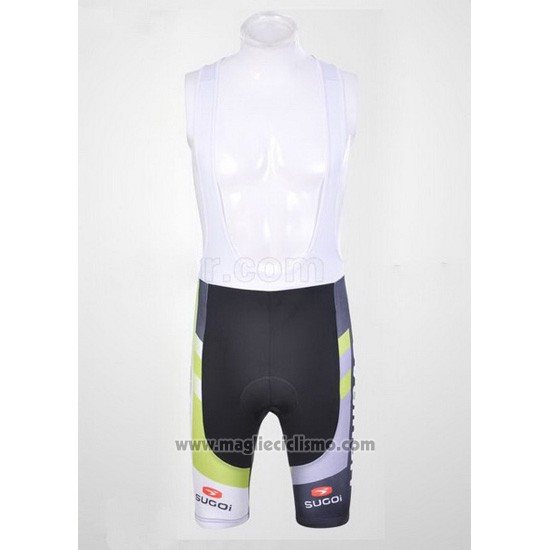 2011 Abbigliamento Ciclismo Liquigas Cannondale Nero e Verde Manica Corta e Salopette